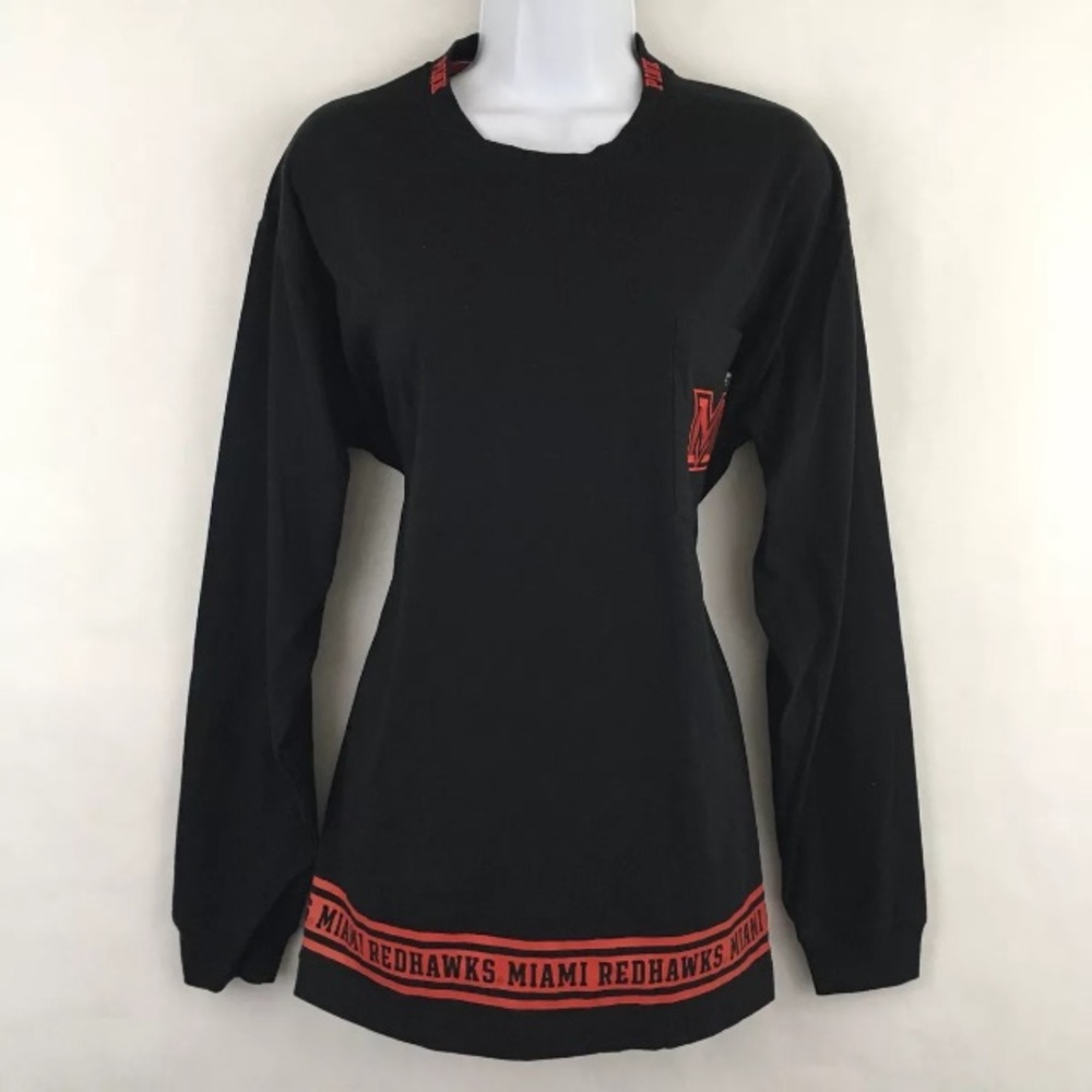 PINK Victoria’s Secret Miami RedHawks Black Red Lg